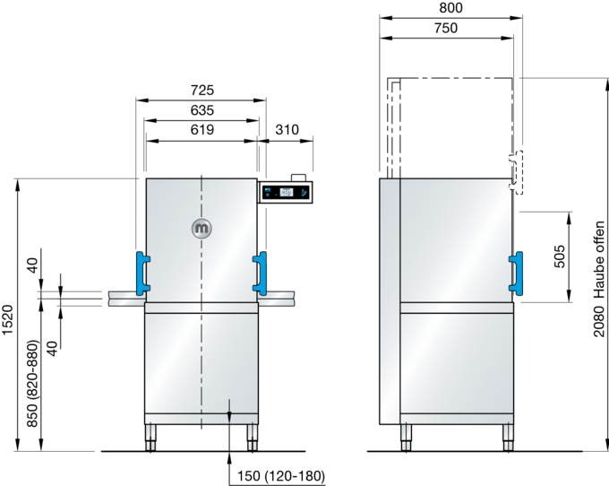 Spülmaschine mit Haube M-iClean